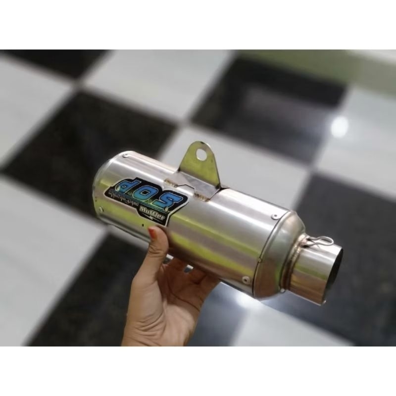 silincer dos mufler gp1 sarangan setengah bas gahar