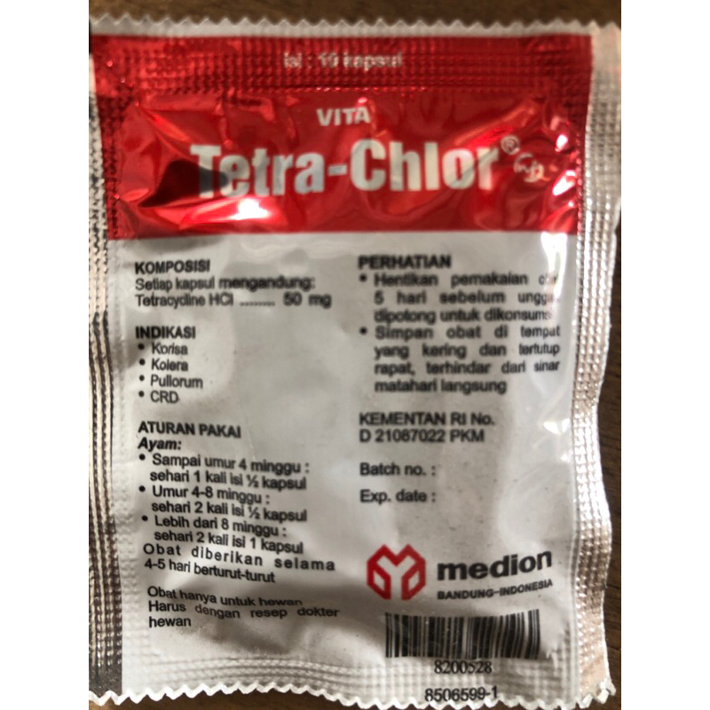 Tetrachlor sachet obat antibiotik ayam unggas untuk semua penyakit
