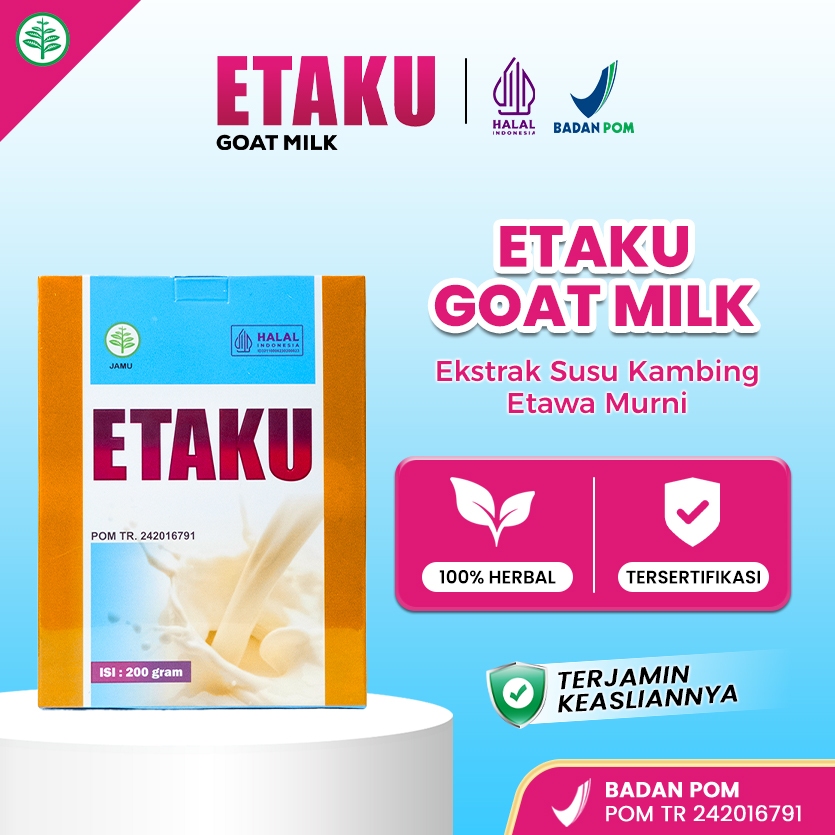 

Walatra Etaku Goat Milk Susu Kambing Etawa Murni Atasi Masalah Tulang & Sendi Obat Paru Paru Asma Sesak Nafas Asam Lambung Kolesterol Isi 200 Gram