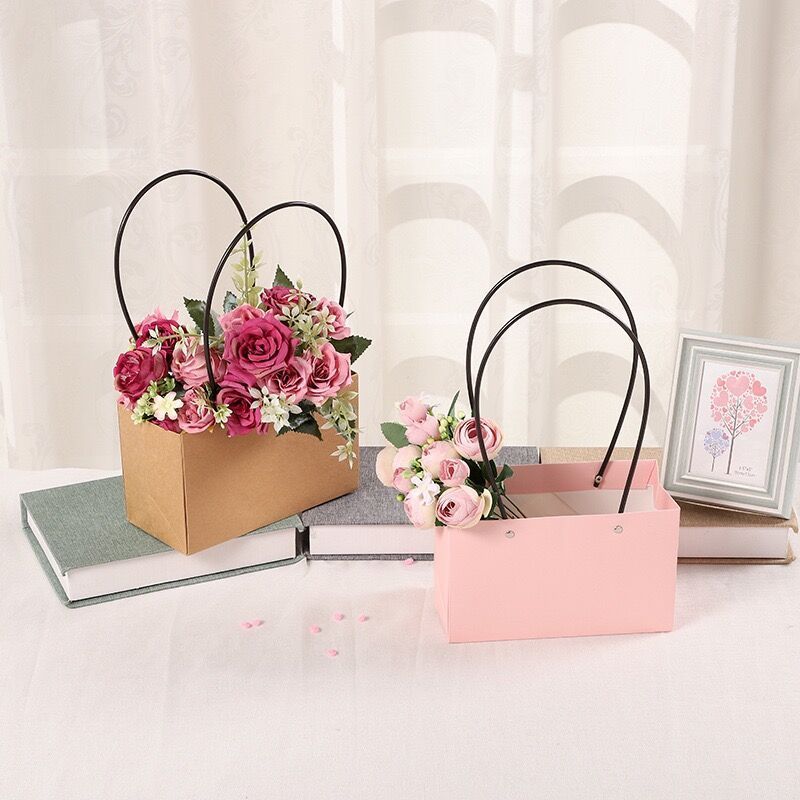 

Simple hand bag flowers/ tas bucket bunga/ hand box flower