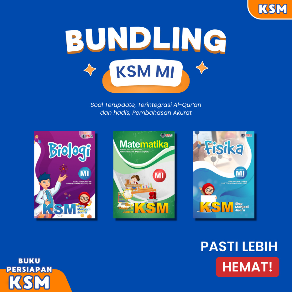 Promo Paket Buku KSM MI Persiapan KSM Spesial Bundling Dapat 3 Bidang/Buku