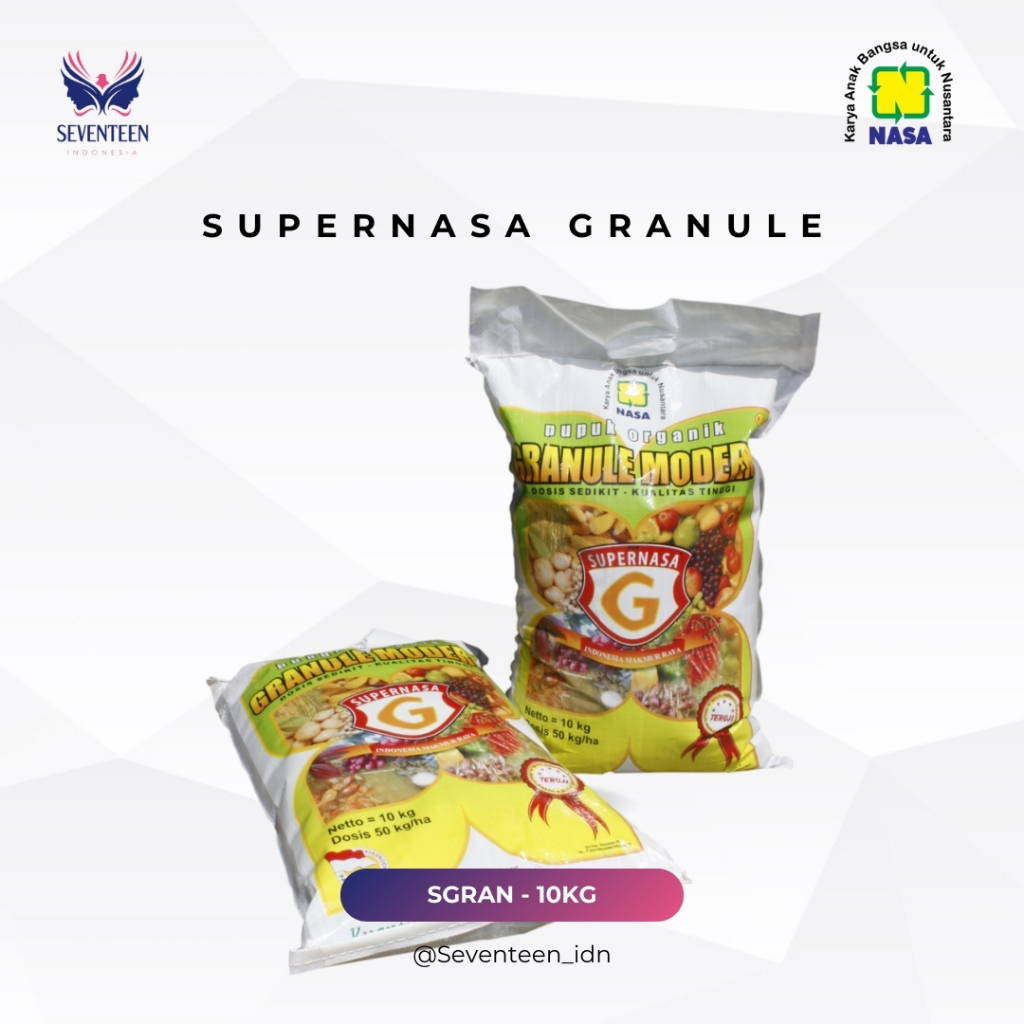 [ SGRAN 10kg ] Supernasa Granule  - Pupuk Organik Granule Modern