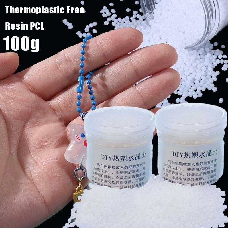 

100g Thermoplastic Polymorph Plastic Multimorph Bahan Diy Pelet Plastik Polyshape