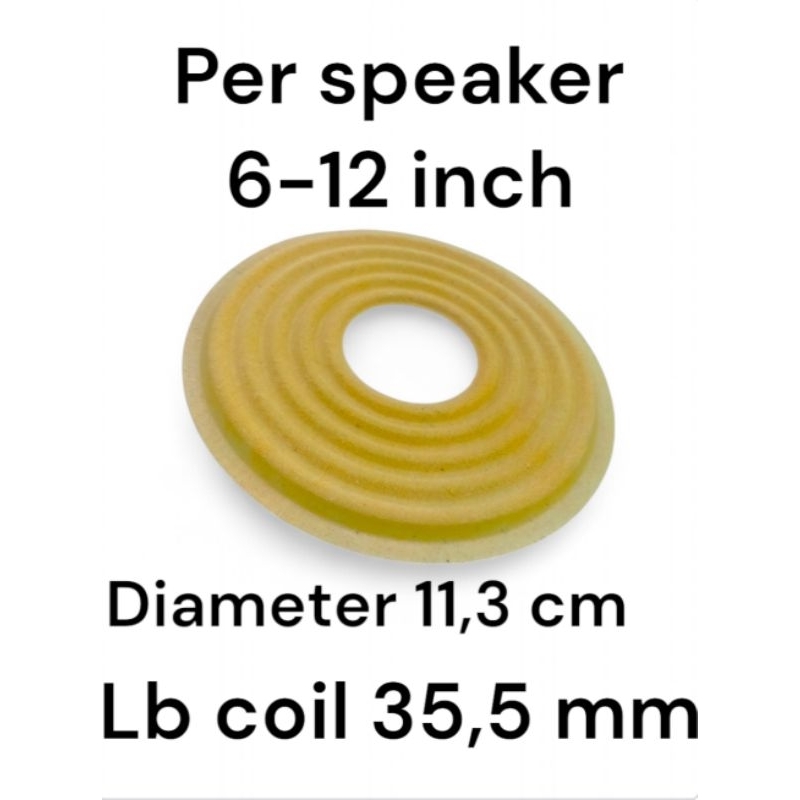 demper damper pir per membran speaker 8 10 12 inch diameter 11,3 mm lubang coil 35,5 mm