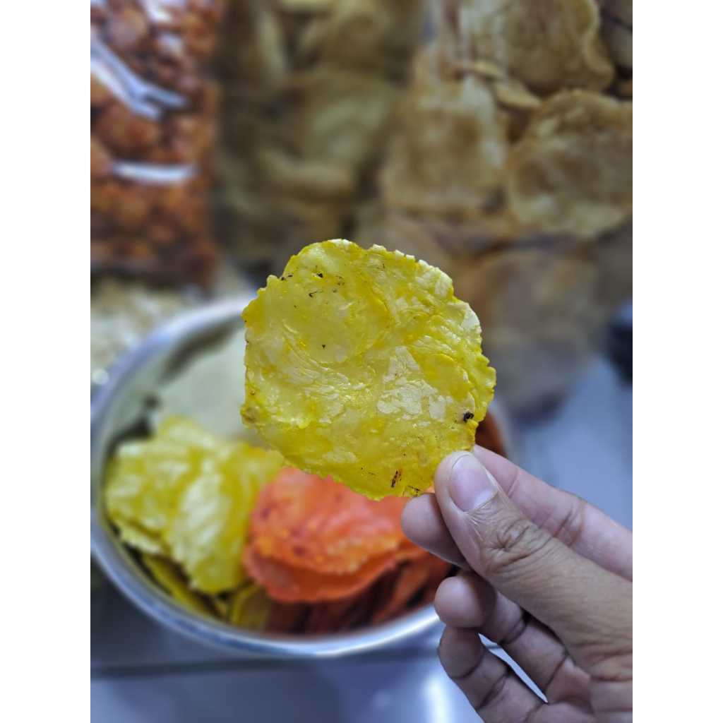 

250gr Emping Mentah Bumbu Asin Manis // Emping Melinjo