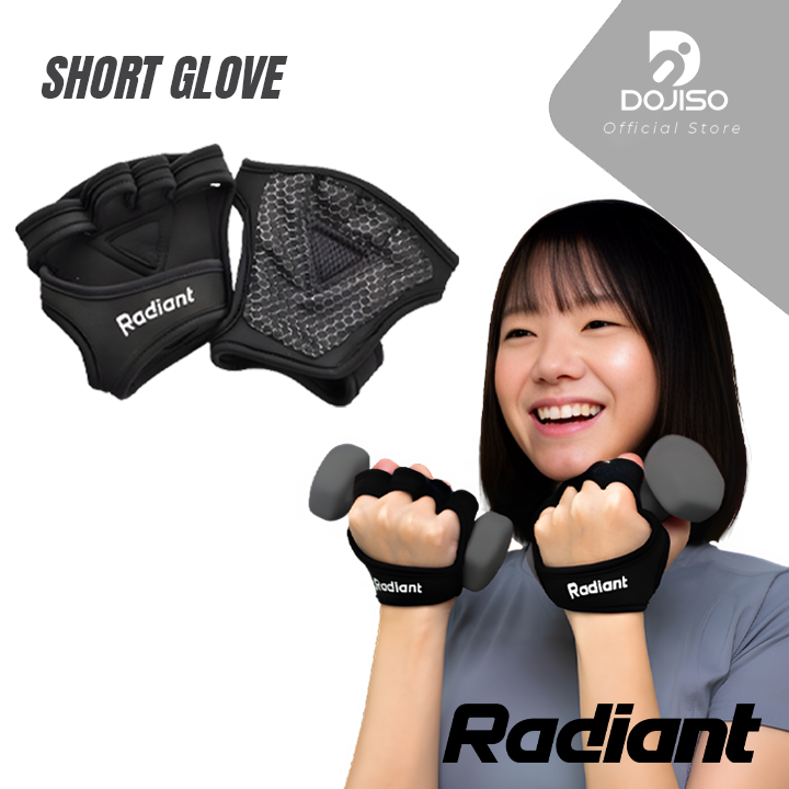 Sarung Tangan Half Finger Workout Grip Open Glove Sarung Tangan Gym Fitness Sport Short Glove 01 Rad