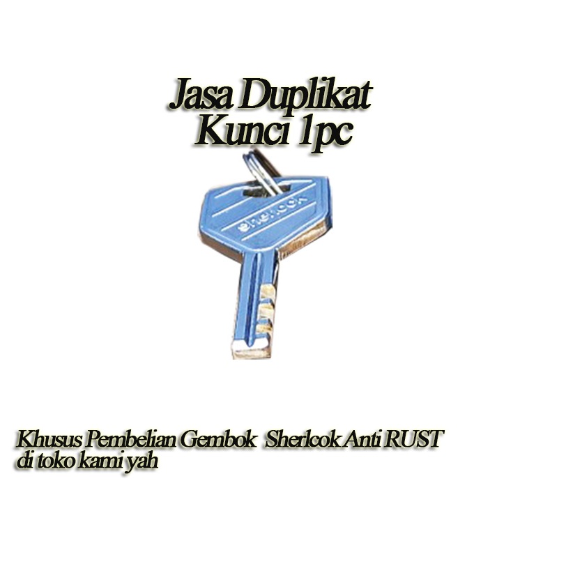 Tambah Kunci Gembok / Duplikat Kunci Gembok ( 1pc ) KHUSUS SHERLOCK ANTI RUST