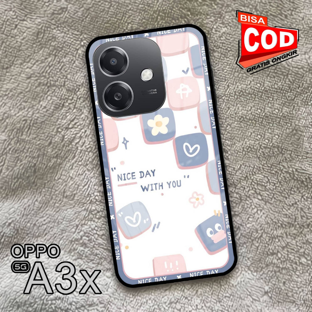 Softcase Glass Kaca | Case Kaca | Casing Kaca | OPPO A3X [S102]