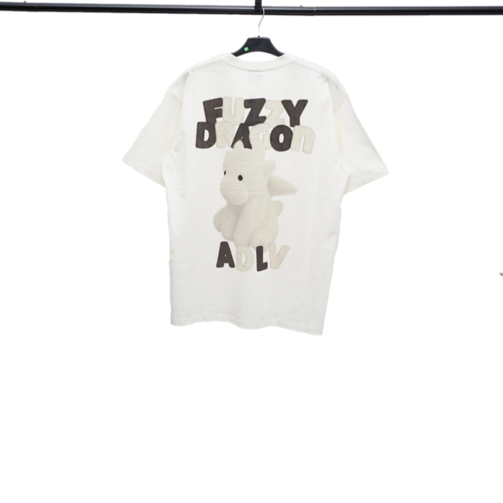 ADLV FUZZY White Dragon In White Tshirt AUTHENTIC / Kaos Branded Acme De La Vie Putih Original