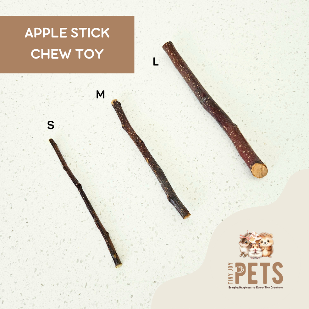 Natural Orchard Apple Chew Stick S M L 1 Pcs / Teeth grinder / Chew toy Hamster Rabbit Chinchilla Do