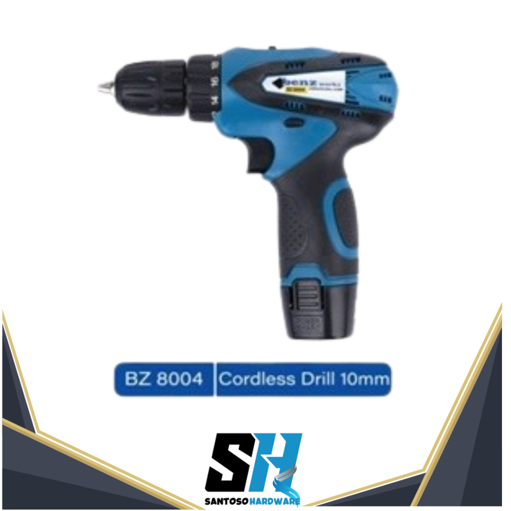 BENZ BZ 8004 Mesin Bor Cas Cordless Drill Baterai 12V 10 mm Set