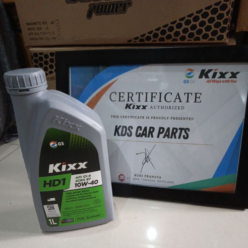 oli mesin diesel common rail 10W40 full synthetic Kixx 1 liter oli korea