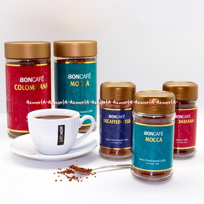 Badhemriki_ Boncafe Mocca 200Gr Freeze Dried T Coffee Bon Cafe Moka Bubuk Kasar Kemasan Kaleng Botol