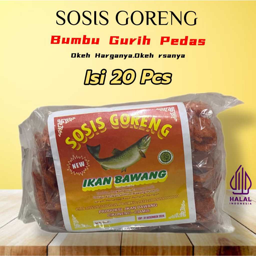 

SOSIS GORENG 20 PCS BUMBU GURIH PEDAS DAUN JERUK RENYAH