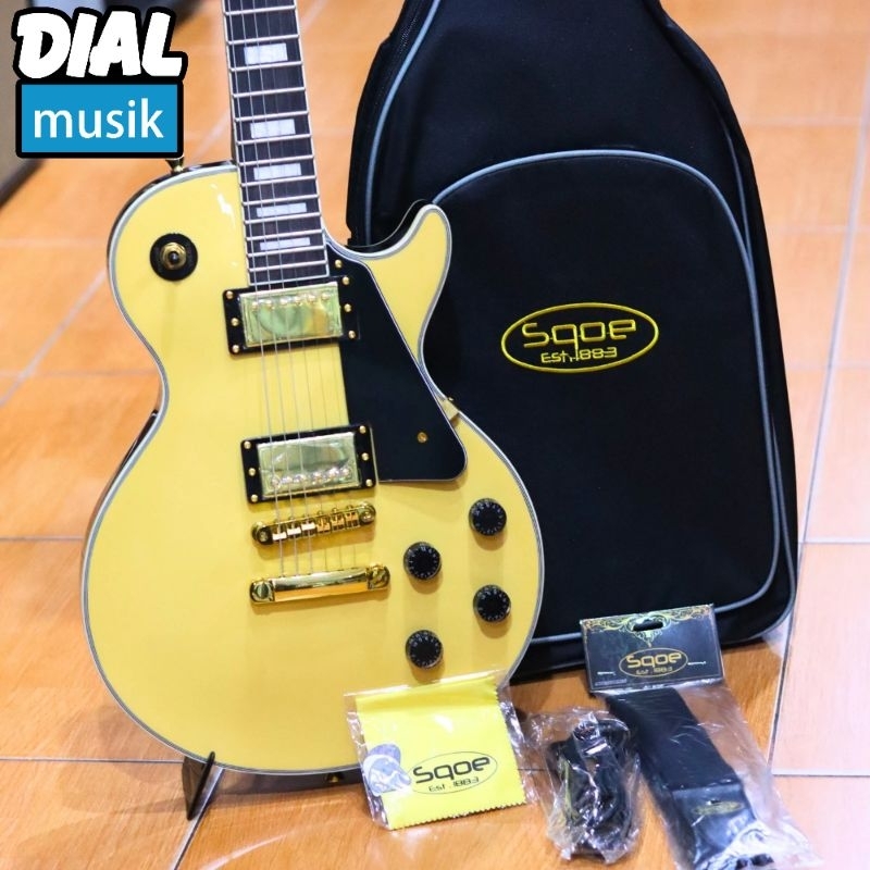 SQOE SELP-300 Yellow with Gold Hardware / SELP 300 / SELP300 / SQOE Les Paul