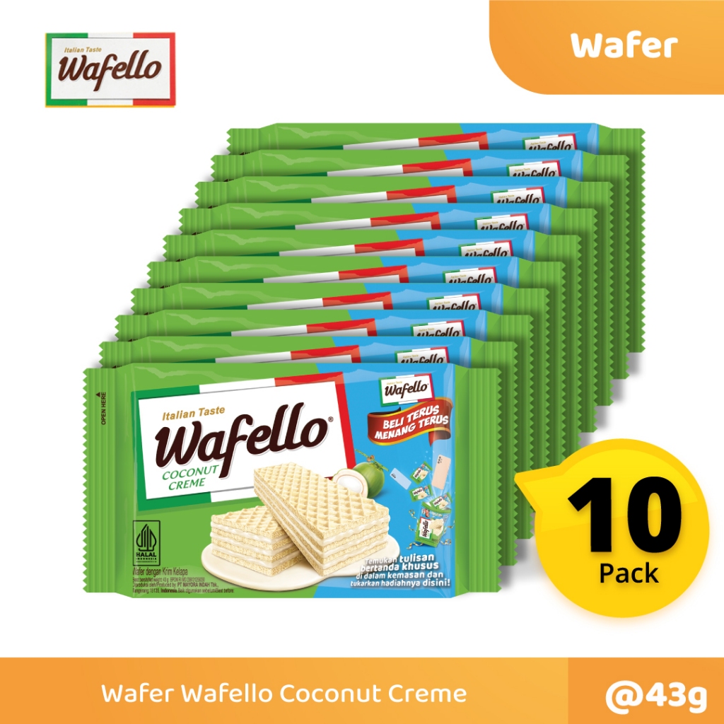 

Wafello Coconut Creme 10 Pcs 43 Gram