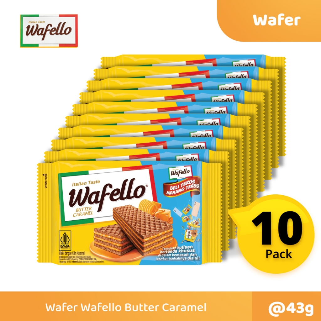 

Wafer Wafello Butter Caramel 10 Pcs @43 Gr