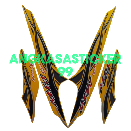 sticker striping body motor mio sporty 2005 kuning