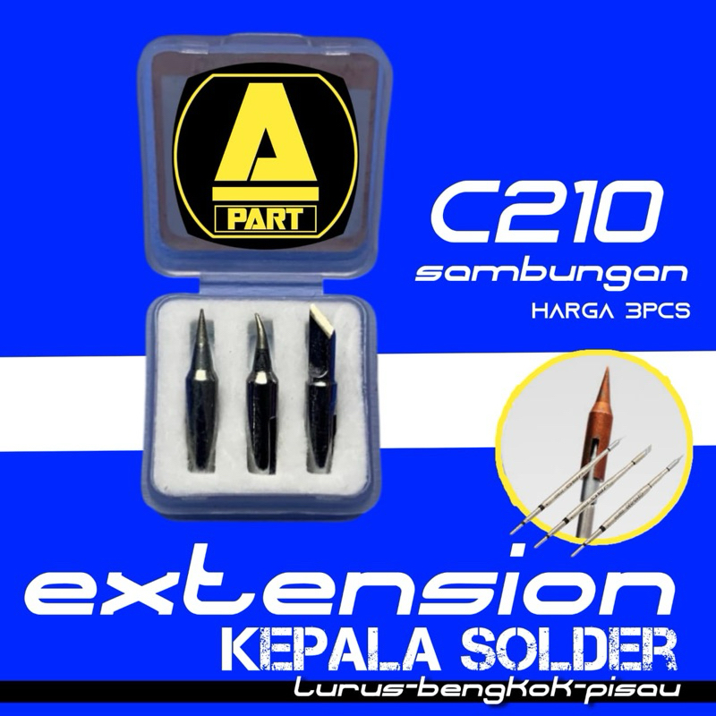 extension Mata Solder C210 Stainless Lurus / Bengkok / Pisau / Mata Ekstensi Solder / Mata Sambungan