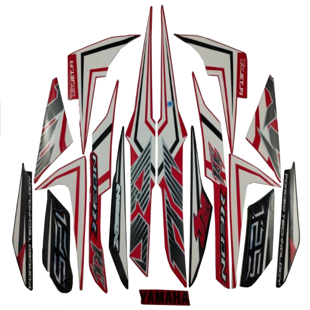 Stiker Striping Yamaha Xeon Rc 2014 Putih Merah Putih List Body Motor Yamaha Xeon Rc 2014
