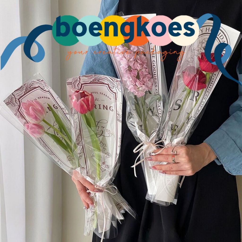 

SPRING BOUQUET SINGLE WRAP 5 PCS, kertas bunga single spring