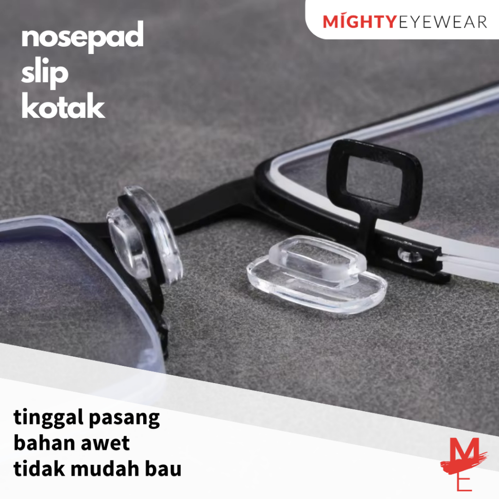 Nosepad Slip Kotak Silicone Bantalan Hidung Kacamata nosepad 1 pasang