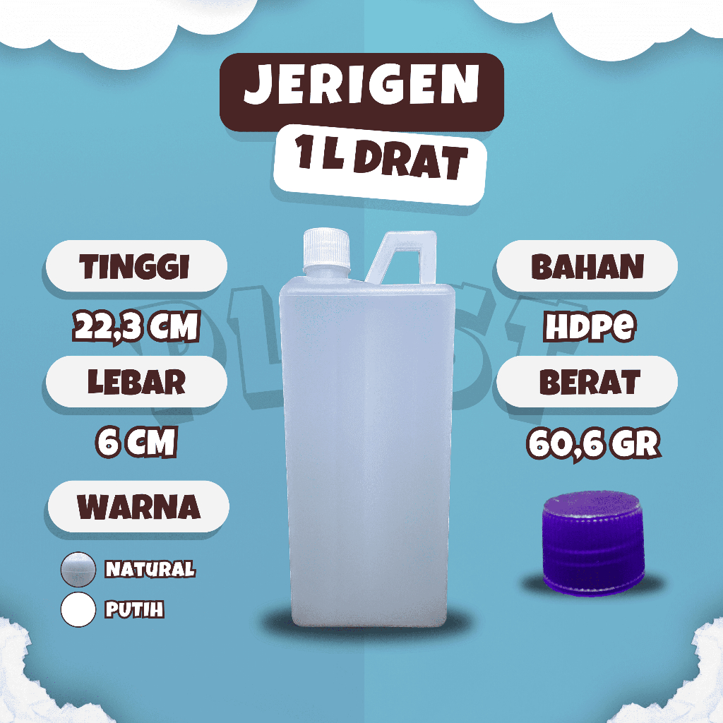 (Instant & Same Day) Jerigen 1 Liter, Jerigen 1 Liter Laundry