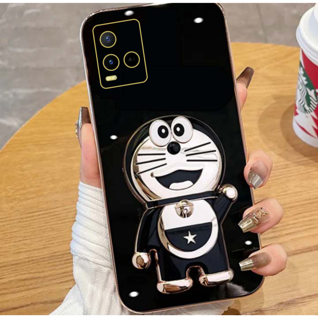 Softcase VIVO Y21 Y21A Y21S Y33S Y33T Premium Silicon Case free Doraemon Phone Holder