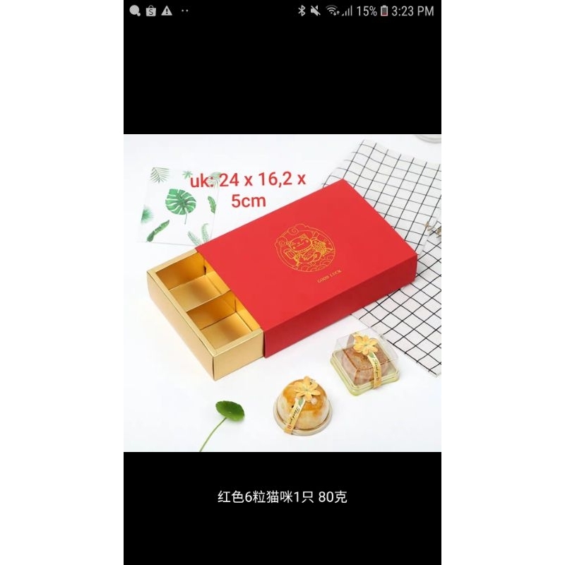 

kotak mooncake isi 6 box mooncake isi 6 dengan sekat kotak kue bulan yue bing