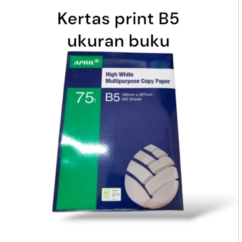 

kertas hvs kecil B5 75gr / ukuran buku (500 lembar)