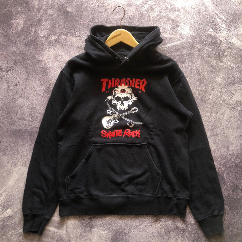 Hoodie THRASHER Skate Rock Second Jap*an,Hoodie Thrasher second hoodie thrasher big logo second hood
