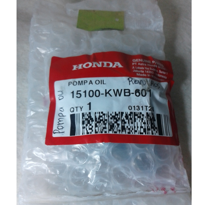 15100KWB601 POMPA OLI REVO ABSOLUTE ORIGINAL 100% HONDA