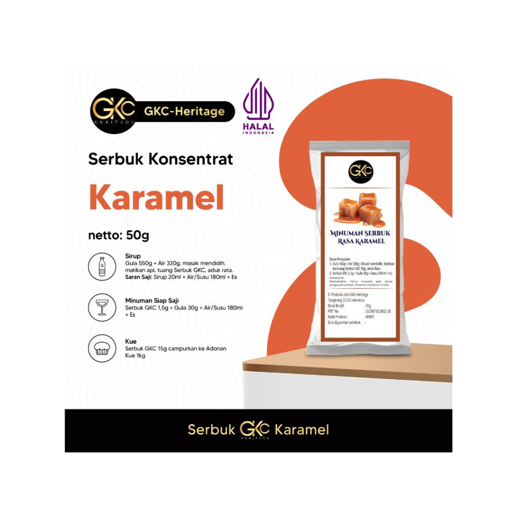 

GKC Heritage Bubuk/Serbuk Minuman Karamel 50gr Powder Campuran Kopi