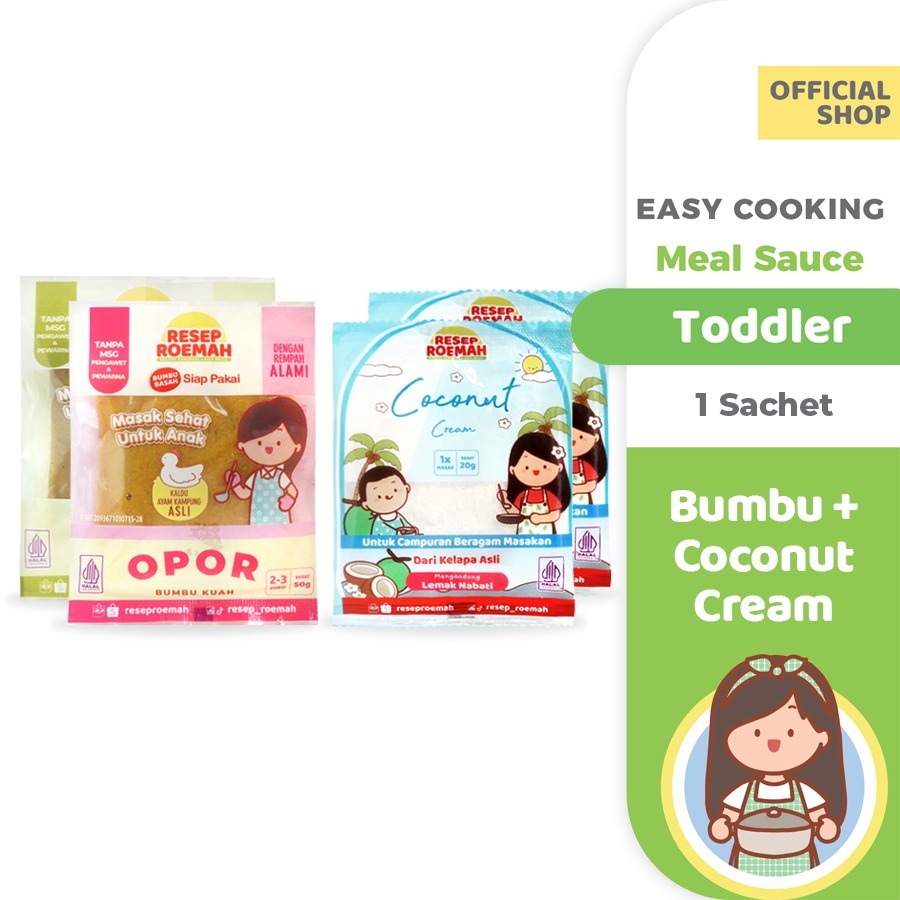 

Resep Roemah Bumbu Instan Anak dengan Santan Krim Kelapa / Kids Instant Seasoning Homemade with Organic Coconut Cream / Bumbu Mpasi / No MSG