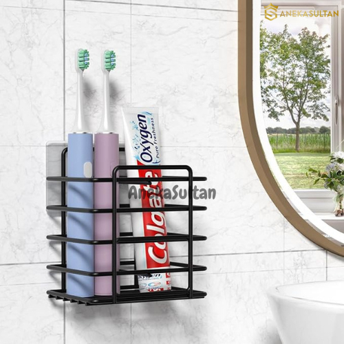 AS Rak Besi Sikat Gigi  Kamar Mandi Tempel Dinding Anti Karat / Rak Odol Besi Kamar Mandi Serbaguna