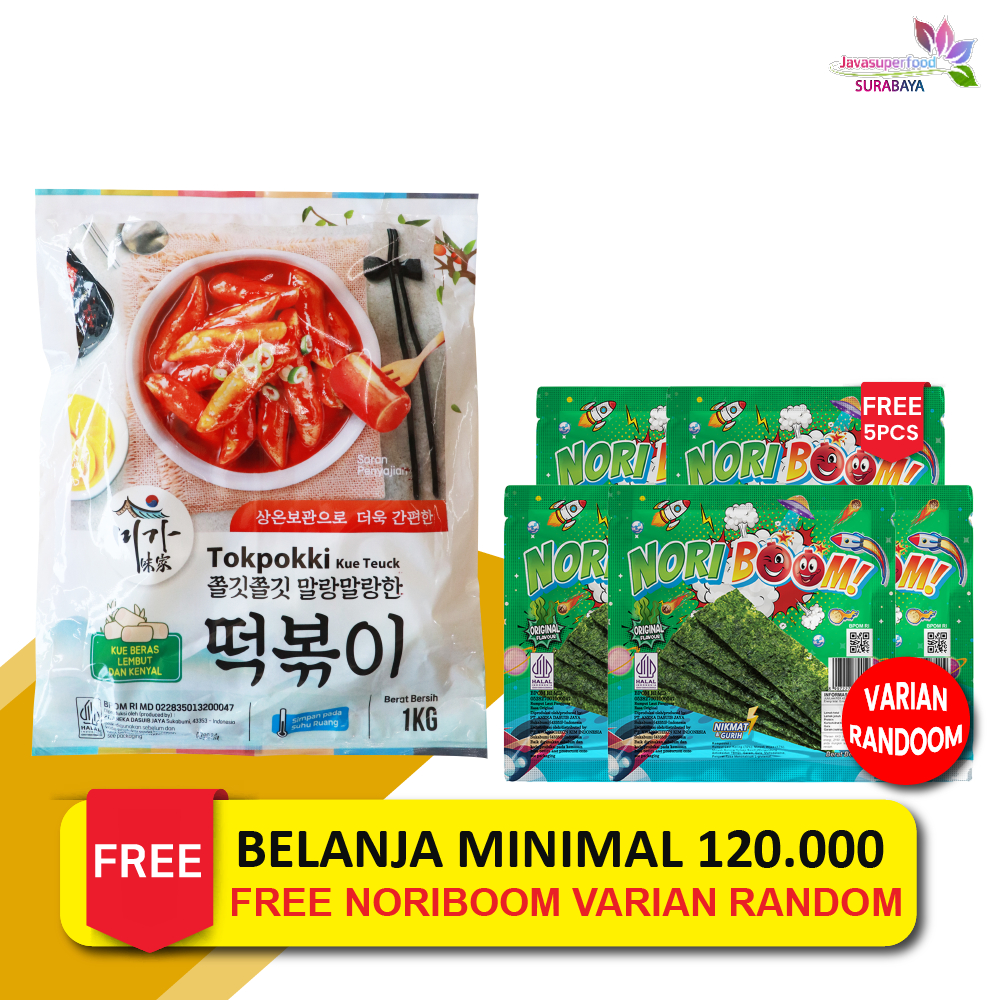 

Tokpokki Dry / Kue Beras Korea / Kue teuck / Rice Cake Tteokbokki 1KG