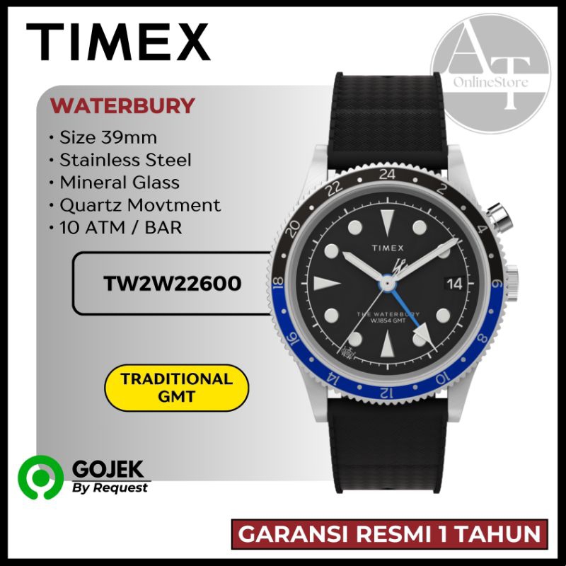 Jam Tangan Pria Timex TW2W22600 Waterbury Traditional GMT ORIGINAL Garansi Resmi