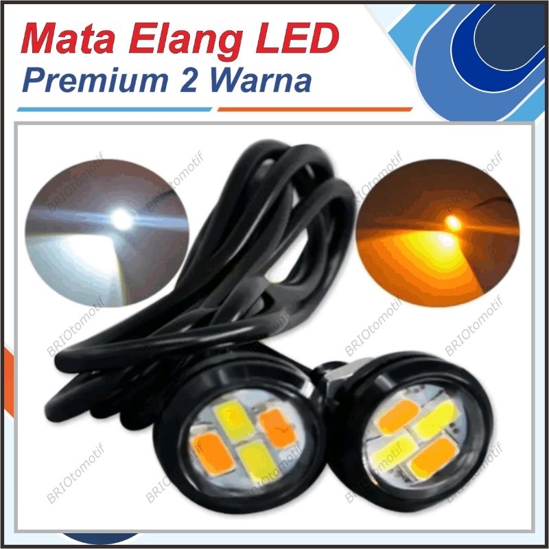 LAMPU MATA ELANG 2  WARNA SEIN SENJA KOTA DRL SEN LED LAMPU TEMBAK EAGLE EYE MOTOR NYALA TERANG