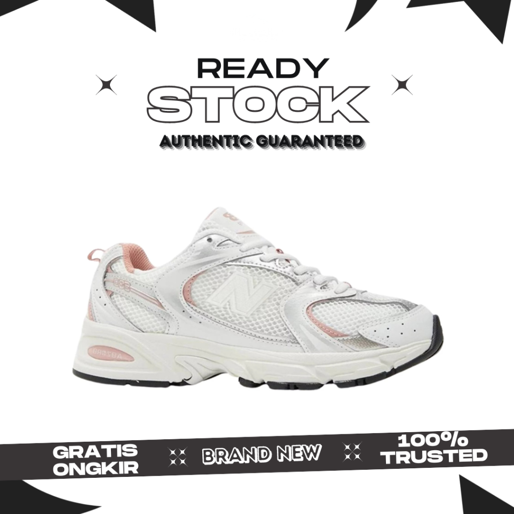 NB 530 White Mid Century Pink GS