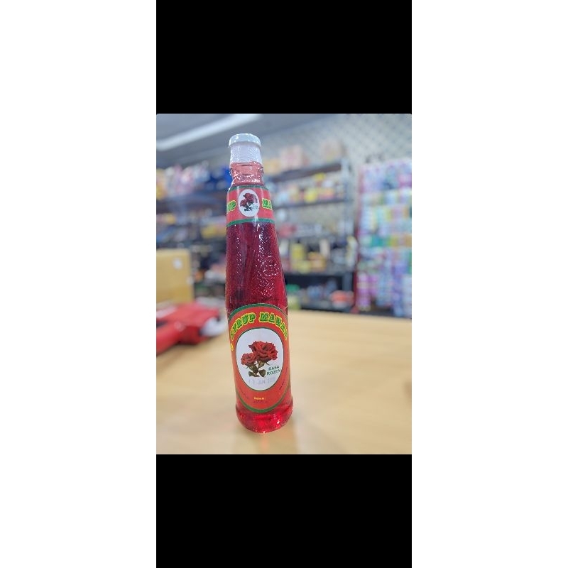 

syrup mawar rasa rozen, sirup manis, sirup mawar isi bersih 600ml