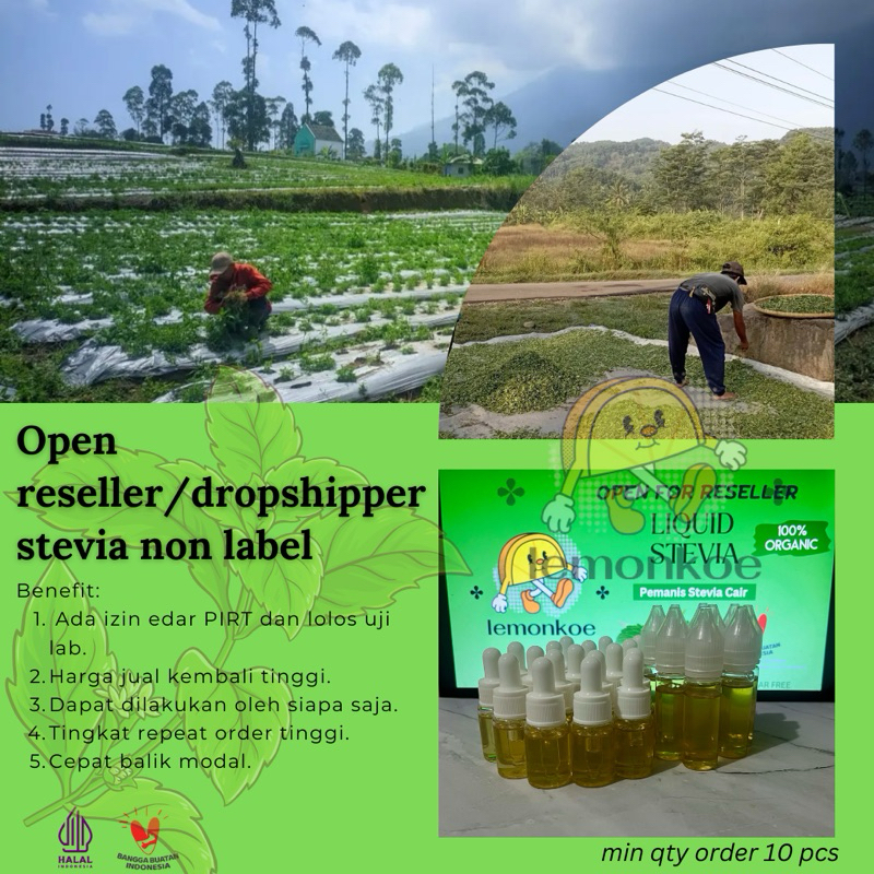 

Lemonkoe Reseller Dropshipper Gula Stevia Cair non label paket usaha grosir bisnis online