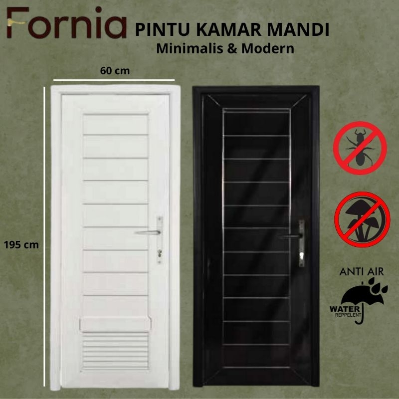 Pintu Kamar Mandi Fornia / Pintu kamar mandi minimal modern gratis kusen handle  engsel / Pintu kama