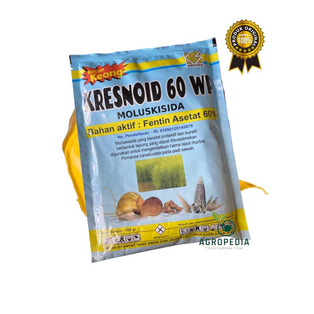 RACUN KEONG KRESNOID 60 WP @100 gr - MENGATASI KEONG SAWAH DAN TAMBAK