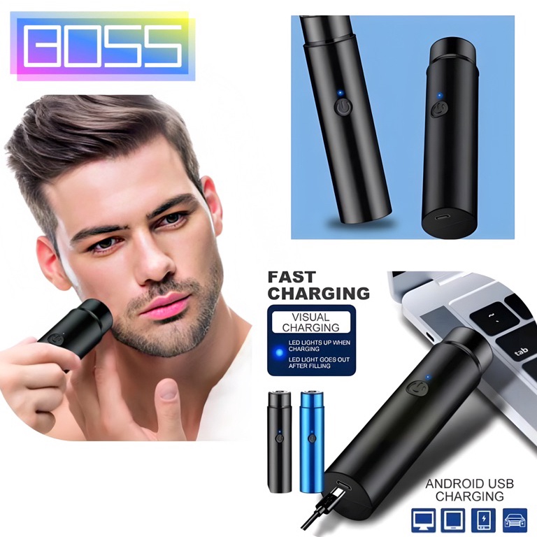 Terbagus Alat Cukur Elektrik Mini Portable USB TravelsizePisau Cukur Jenggot RechargeShaver Elektrik