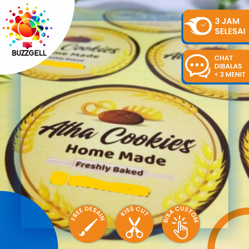 

SBC 2-6 Cetak Stiker Custom Label Kemasan Makanan Print Sticker & Cut Langsung Tempel