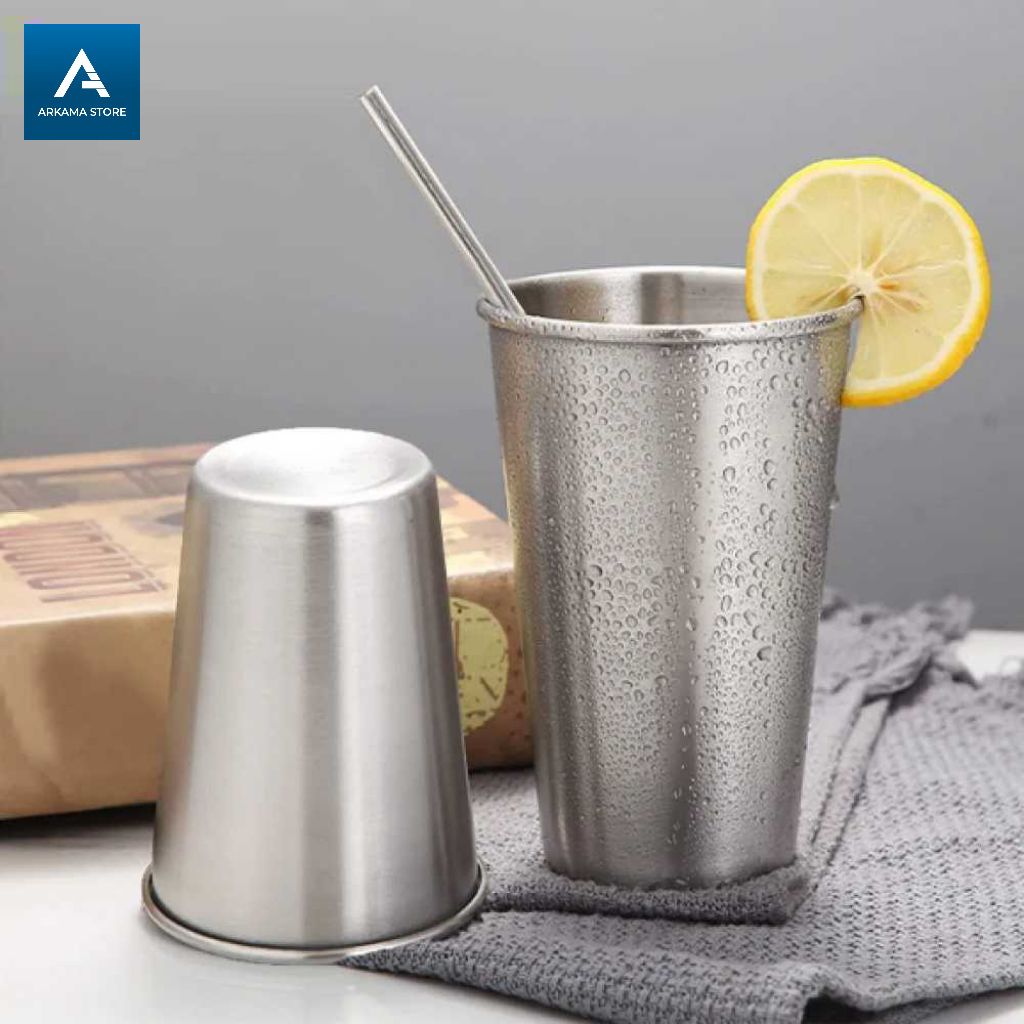 gelas stainless tea milk coffee cup serbaguna