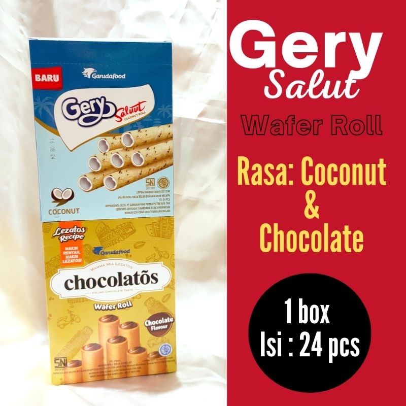 

Gery Salut wafer roll dan Chocolatos wafer roll isi 24 pcs