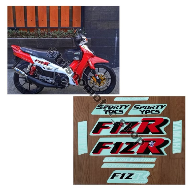 Striping Sticker Stiker List Lis Body Yamaha Fiz R fiz r fizr Malboro Putih Merah