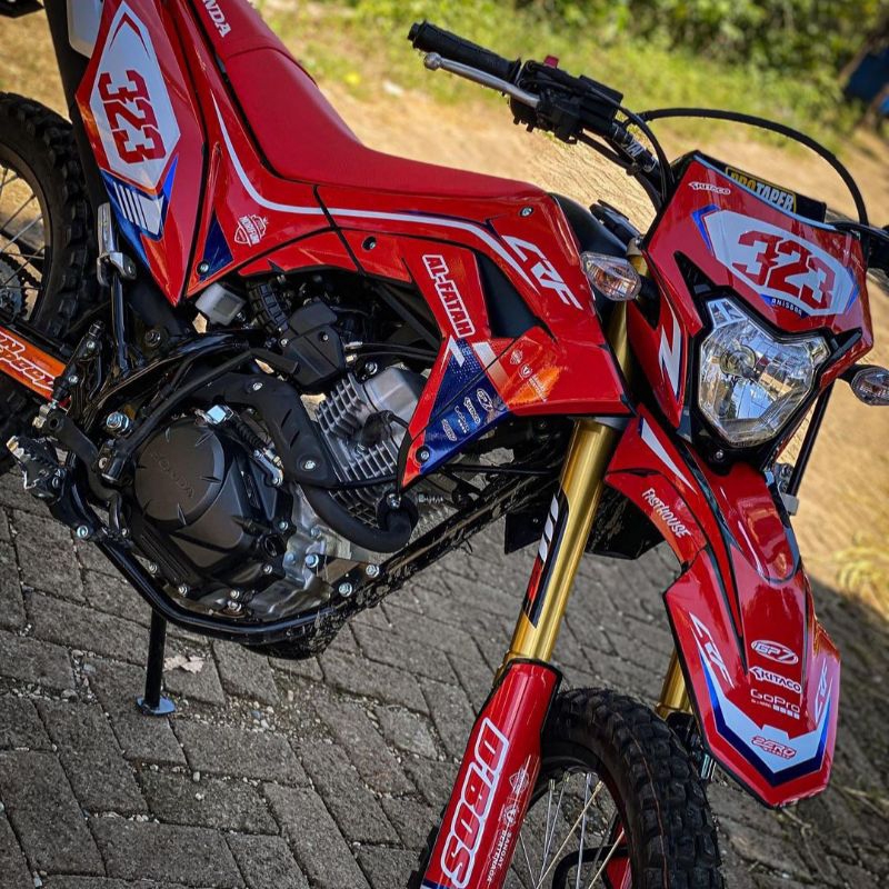021DECAL - PREMIUM DECAL HONDA CRF MERAH - DECAL CRF