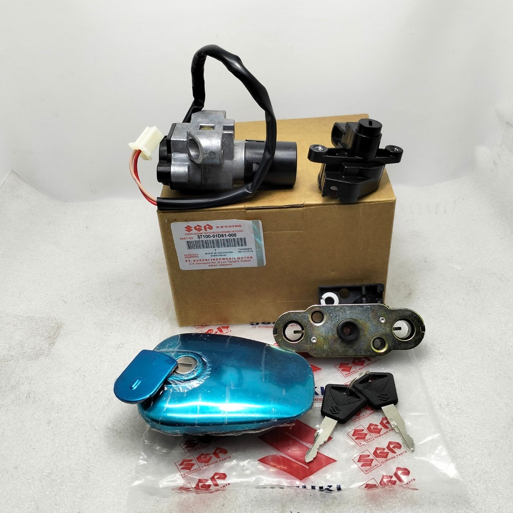 KUNCI KONTAK SET TUTUP TANGKI SUZUKI THUNDER125 KUALITAS ASLI ORIGINAL SUZUKI SGP